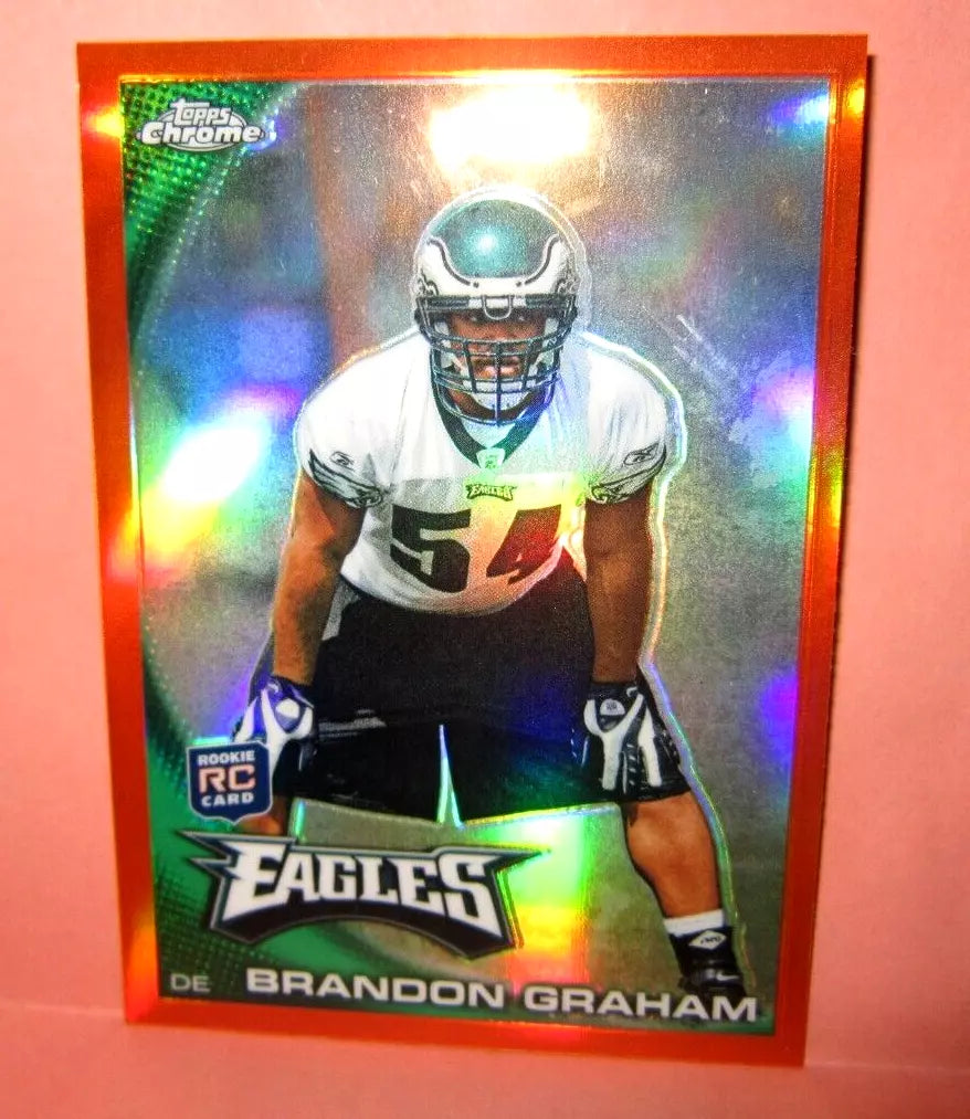 Brandon Graham RC 2010 Topps Chrome Orange REFRACTOR Rookie#C56!Chiefs DE RC