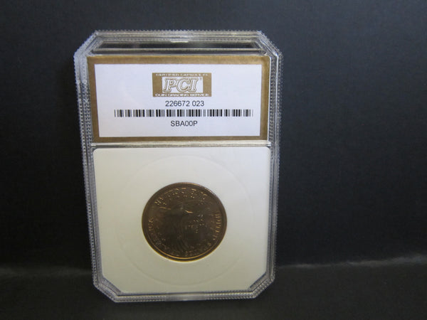 2000 P Sacagawea Wounded Eagle $1 Coin MS64 by PCI 226672 023--A