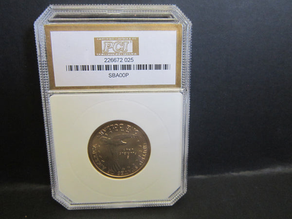 2000 P Sacagawea Wounded Eagle $1 Coin MS64 by PCI 226672 025--A