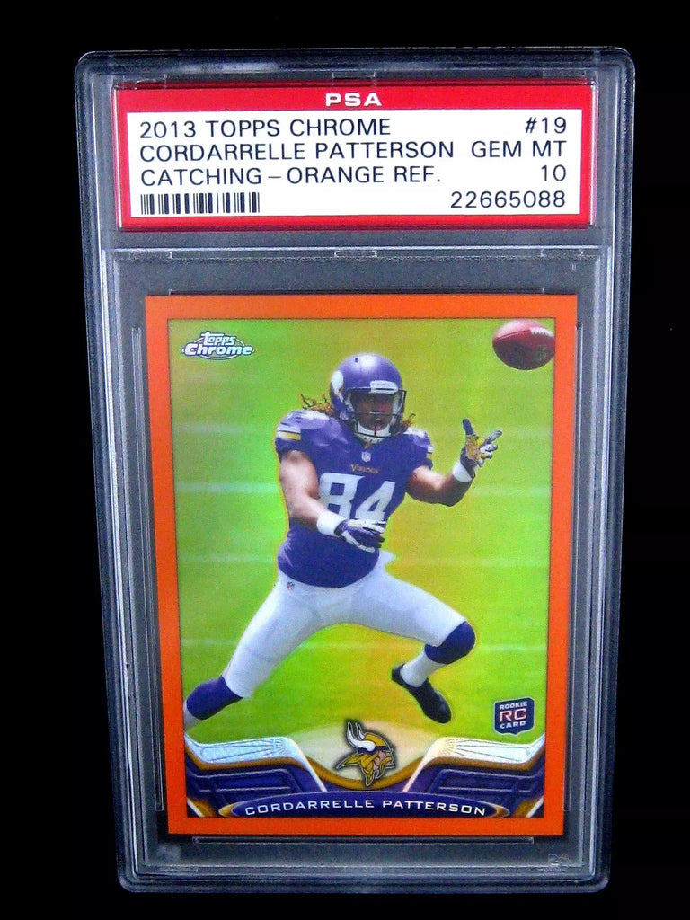 CORDARRELLE PATTERSON RC 2013 TOPPS CHROME ORANGE REFRACTOR ROOKIE PSA10!VIKINGS