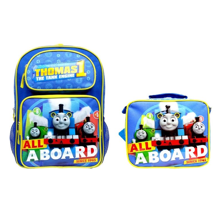 THOMAS THE TRAIN 16" ALL ABOARD BACKPACK&MATCHING THOMAS THE TRAIN LUNCHBOX-NEW!