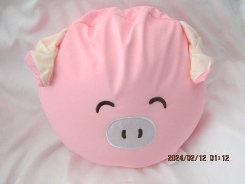 Snow Foam Micro Beads 12"-14" Full Size Pig pink Cushion Pillow-Brand New!