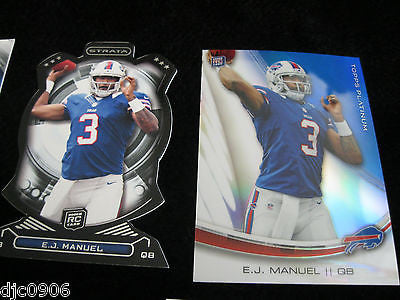 E.J, Manuel RC 2013 Bowman,Sage Hit,Topps Platinum,Strata,7 Rookie Card Lot-Bill