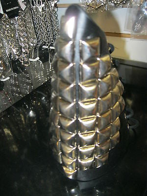 Black Leather Studded Arm Wrist Cuff Band, METAL-PUNK-GOTHIC-BIKER Styles-NEW!