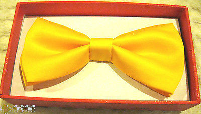 Solid Yellow Kids Boys Girls Y-Back Adjustable Bow Tie&Black Kid suspenders-New!