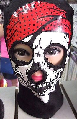 Beanie Full Face Tan Beige Smiling Skeleton Skull face mask costume attire-New!