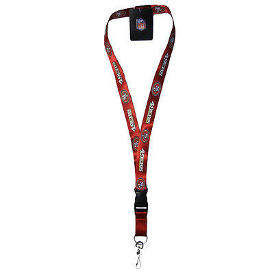 49ers Red Officially Licensed NFL Keychain/ID Holder Detachable Lanyard-New!
