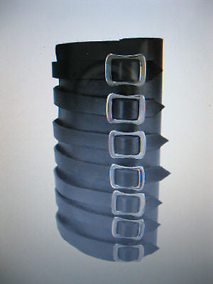 Leather 7 Buckle Gauntlet Wristband Wrist Band METAL,PUNK,GOTH,BIKER Styles