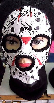 Beanie Full Face Bloody Jason face mask Ski Mask costume halloween attire-New!