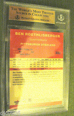 Ben Roethlisberger RC 2004 Fleer Traditional Rookie #333 Graded GEM MT BGS 9.5
