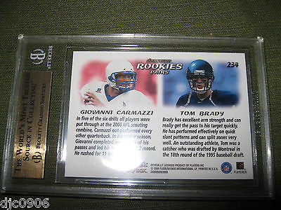 Tom Brady RC 2000 Fleer Dominion Rookie Card GEM MINT Beckett Graded BGS 9.5