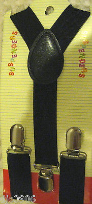 Kids Boys Girls Musical Notes Adjustable Bow Tie & Black Y-Back suspenders-New!