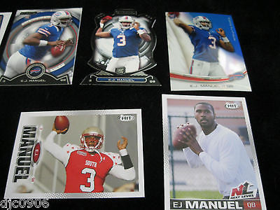 E.J, Manuel RC 2013 Bowman,Sage Hit,Topps Platinum,Strata,7 Rookie Card Lot-Bill