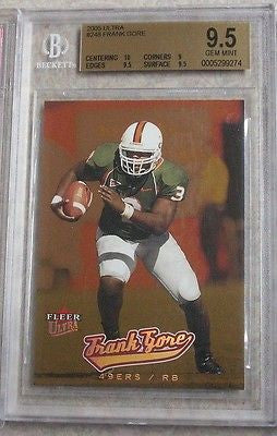 Frank Gore RC 2005 Bowman Rookie Beckett Graded GEM Mint BGS 9.5!!