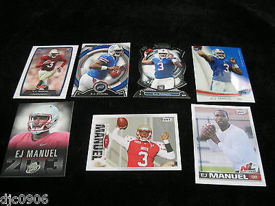 E.J, Manuel RC 2013 Bowman,Sage Hit,Topps Platinum,Strata,7 Rookie Card Lot-Bill