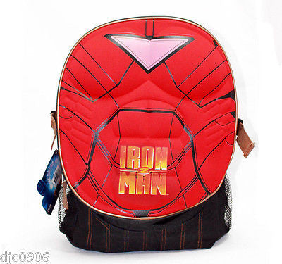AVENGERS IRON MAN BACKPACK 16" BOOKBAG TOTE MESSENGER CHEST SHAPE BOYS