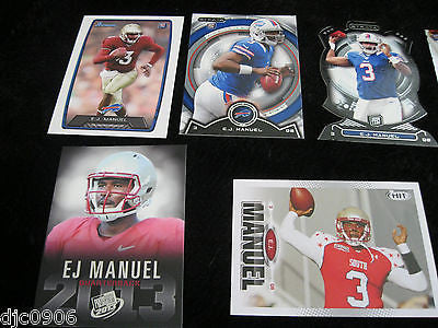 E.J, Manuel RC 2013 Bowman,Sage Hit,Topps Platinum,Strata,7 Rookie Card Lot-Bill