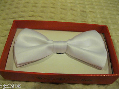 Solid White Kids Boys Girls Y-Back Adjustable Bow Tie & Purple Kid suspenders