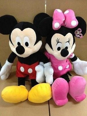 DISNEY 24" MICKEY MOUSE & MINNIE MOUSE COMBO PLUSH TOYS-LICENSED STUFFED TOY