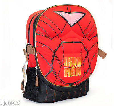 AVENGERS IRON MAN BACKPACK 16" BOOKBAG TOTE MESSENGER CHEST SHAPE BOYS