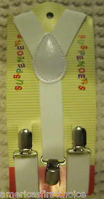 BOYS GIRLS KIDS ARMY/OLIVE GREEN CLIP-ON Y-Back Elastic Suspenders 1.5CM WIDTH