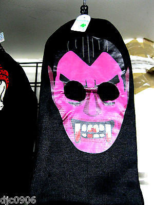 Beanie Full Face Purple Vampire Darcula face mask hair costume halloween attire