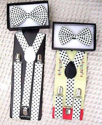 Father & Son US American Flag Adjustable Bow Tie & Adjustable Suspenders Combo-2