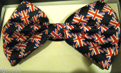 Small British England Adjustable Bow Tie & British Flag Adjustable Suspenders