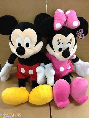 DISNEY 17" MICKEY MOUSE & MINNIE MOUSE COMBO PLUSH TOYS-LICENSED STUFFED TOY