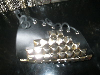 Black Leather Studded Arm Wrist Cuff Band, METAL-PUNK-GOTHIC-BIKER Styles-NEW!