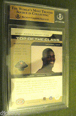 Michael Vick RC 2001 Pacific Dynagon ROOKIE GEM Mint Graded BGS 9.5-Falcons QB