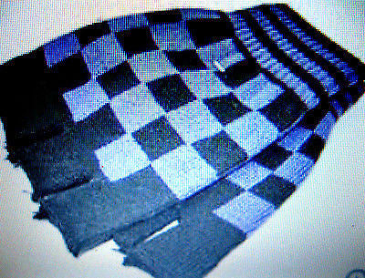 BLACK PURPLE CHECKERED PATTERN PUNK GOTHIC FINGERLESS CUTOFF GLOVES-NEW!