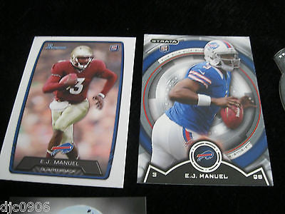 E.J, Manuel RC 2013 Bowman,Sage Hit,Topps Platinum,Strata,7 Rookie Card Lot-Bill