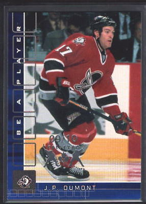 J.P. DUMONT 2001/2002 BE A PLAYER BAP SAPPHIRE EMBOSSED SP #ED ONLY 09/10 $60