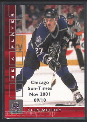 GLEN MURRAY 2001/2002 BAP RUBY CHICAGO EMBOSSED #09/10-LA KINGS BV$60