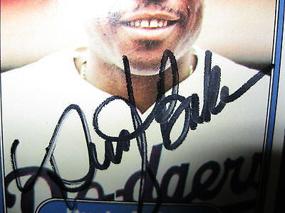 DUSTY BAKER AUTOGRAPHED 1982 FLEER BASEBALL TRADING CARD WITH COA-LA DODGERS OF