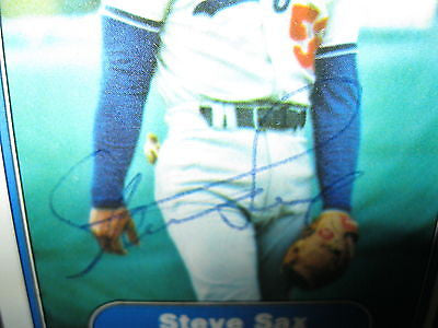 STEVE SAX AUTOGRAPHED 1982 FLEER BASEBALL TRADING CARD WITH COA-LA DODGERS 2B