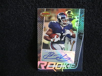 BRANDON JACOBS RC 2005 BOWMAN BEST AUTO ROOKIE 243/999 BLUE SHARPIE-GIANTS RB RC