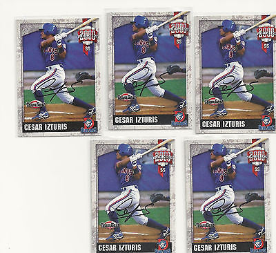 Cesar Izturis ROOKIE 2000 Team Best  AUTO RC LOT Toronto Blue Jays Autographs!