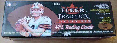 2000 Fleer Tradition Factory Football #5591/7500 Set (TOM BRADY GLOSSY Rookie!)