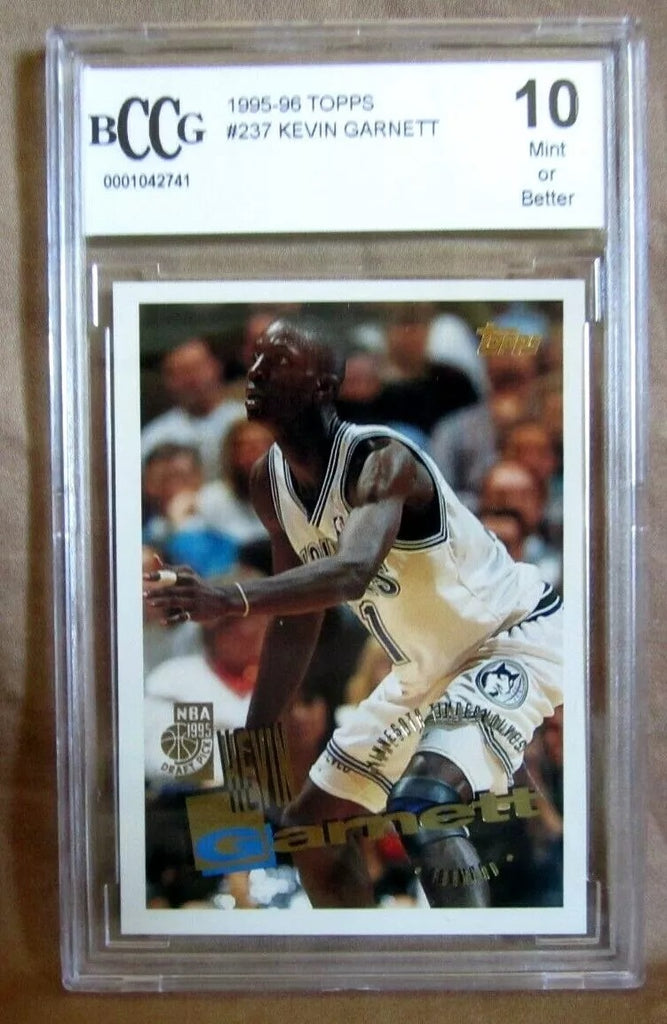 Kevin Garnett 1995-96 Topps Rookie Card#237 BCCG10!Timberwolves F/C GOAT HOF-V3