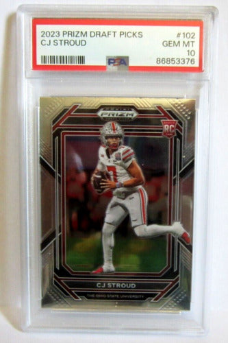 CJ Stroud RC 2023 Panini Prizm Draft Picks Rookie Card#102 PSA10!Texans QB RC-A