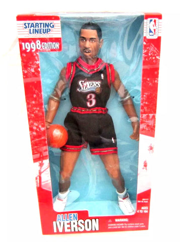 1998 Kenner Starting Lineup NBA Philadelphia 76ers Allen Iverson 12" Figure-New!