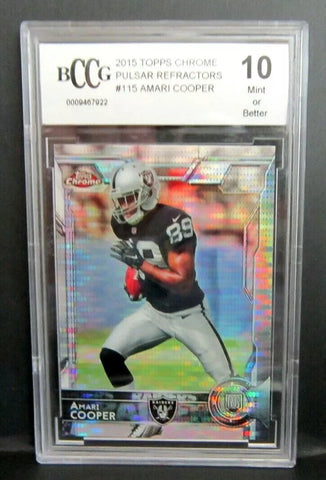 Amari Cooper RC 2015 Topps Chrome PULSAR REFRACTOR Rookie BGGC10!Raiders WR RC