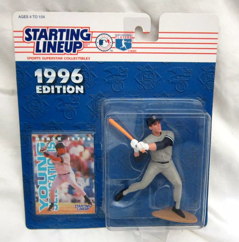 DEREK JETER 1996 STARTING LINE-UP SLU ROOKIE FIGURE&SPORTS CARD!YANKEES SS RC