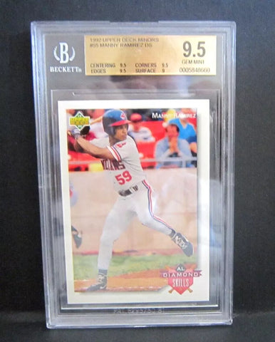 Manny Ramirez RC 1992 Upper Deck Minors DS Rookie#55 BGS9.5!Indians OF RC GOAT
