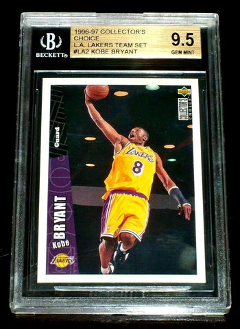 Kobe Bryant RC 1996-97 UD Collector's Choice Rookie#LA2 GEM BGS9.5!Lakers G GOAT