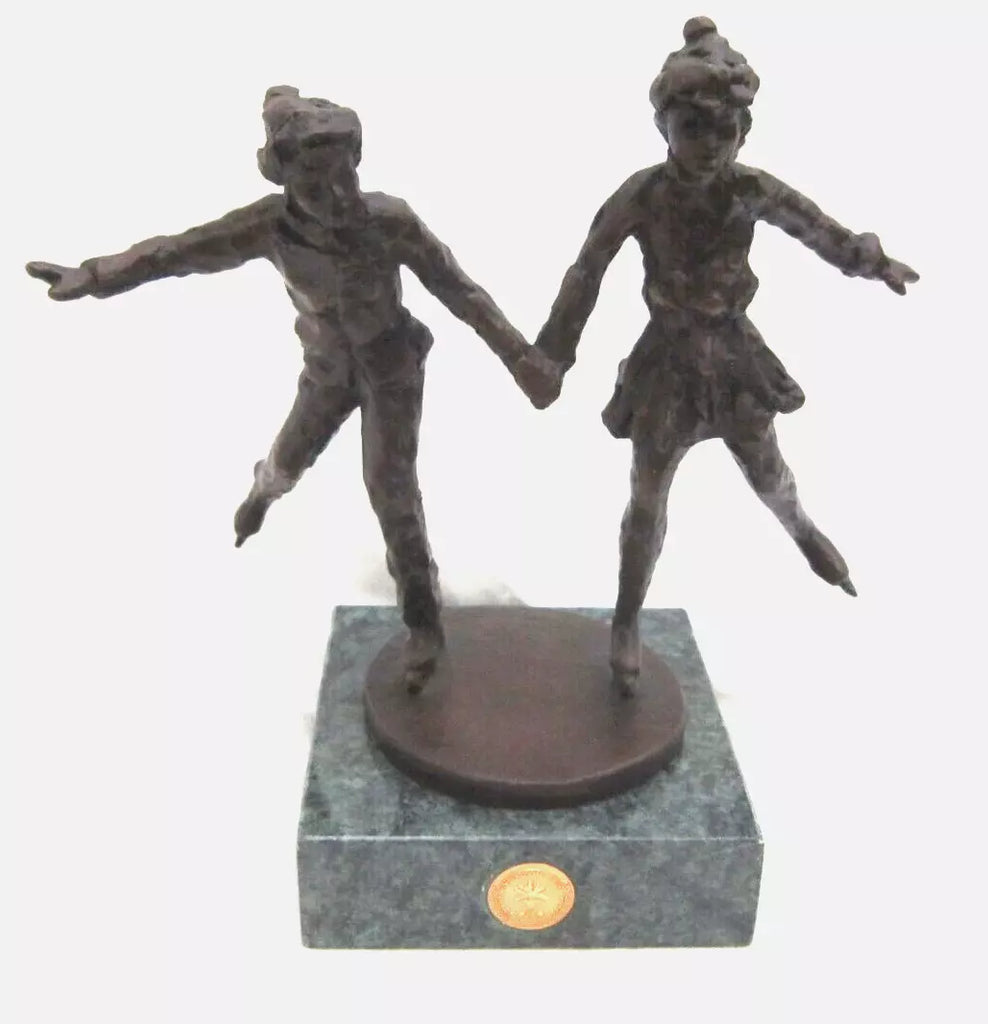 Dennis Smith Bronze Sculpture 2002 Olympic Dreams "Together on the Glass"-New!