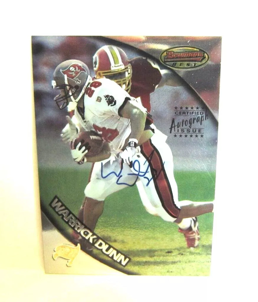 Warrick Dunn RC 1997 Bowman's Best ROOKIE AUTOGRAPH Card#125!Buccaneers RB RC