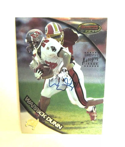 Warrick Dunn RC 1997 Bowman's Best ROOKIE AUTOGRAPH Card#125!Buccaneers RB RC